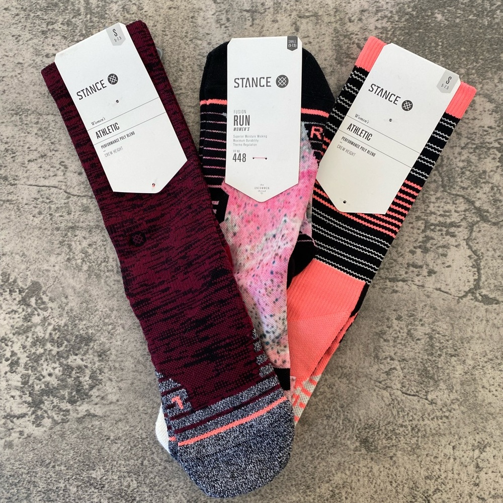 Stance Athletic Sock Bundle - Pink/Red/Black